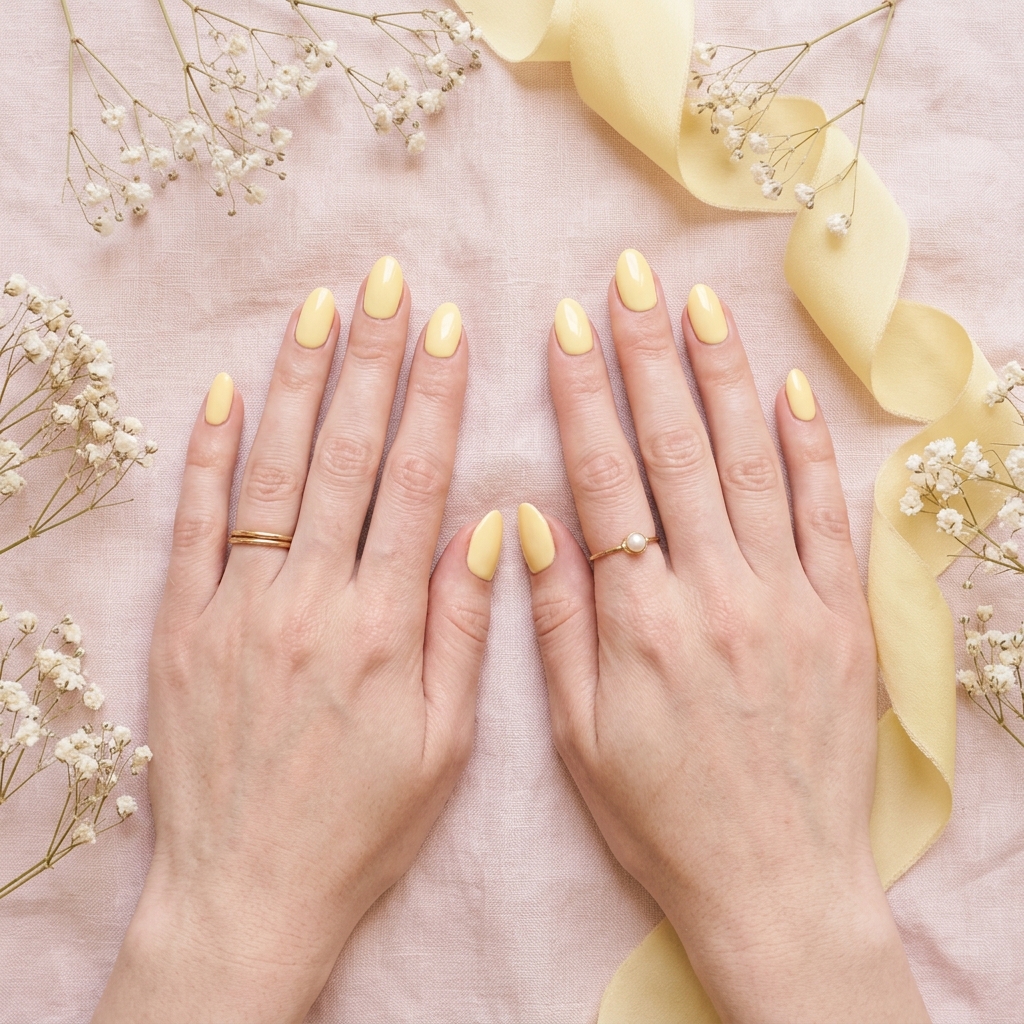Pastel Yellow Nail Designs