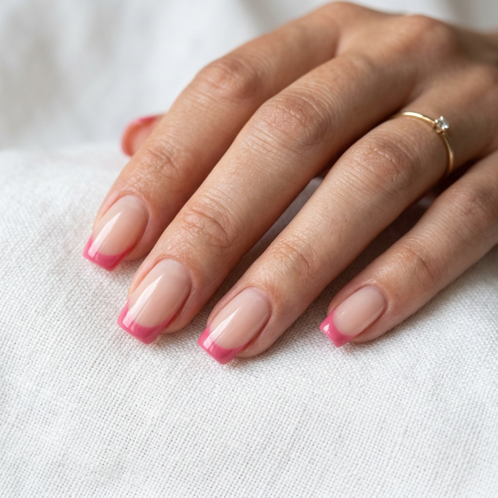 27 Pink Nail Designs Ideas: Stunning Looks to Inspire Your Next Manicure 9 Pink French Tip Nail Designs