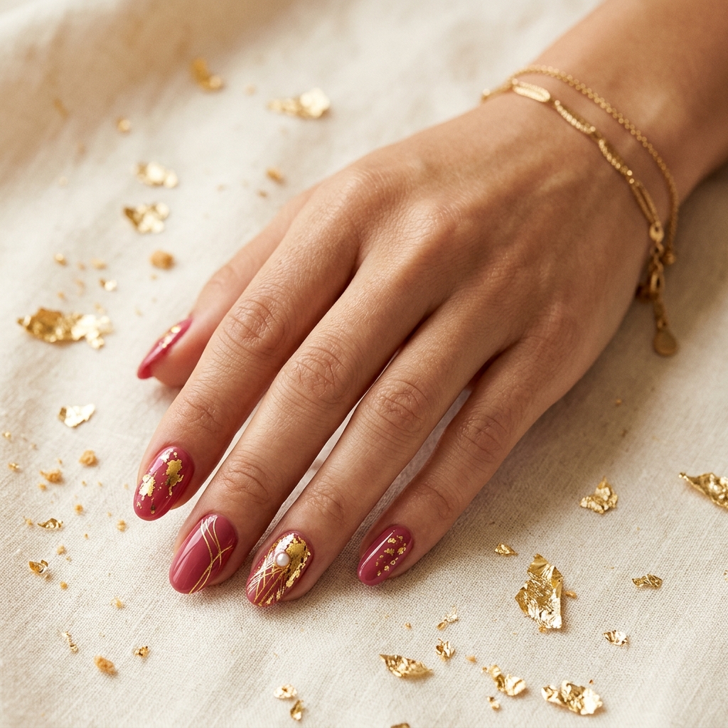27 Pink Nail Designs Ideas: Stunning Looks to Inspire Your Next Manicure 16 Pink and Gold Nail Designs