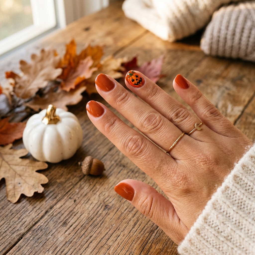 October Nails Ideas: 27 Stunning Looks for the Most Creative Month of the Year 14 October Pumpkin Nail Art Ideas