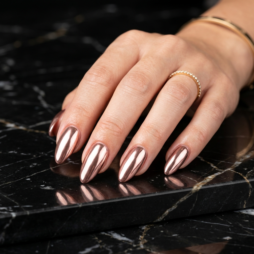Gel Nail Designs Ideas: 27 Stunning Looks Worth Saving for Your Next Appointment 9 Chrome Gel Nail Designs Ideas