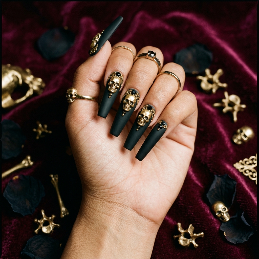 Spooky Nails Ideas: 27 Creepy and Creative Designs to Try This Season 6 Spooky Coffin Nail Designs
