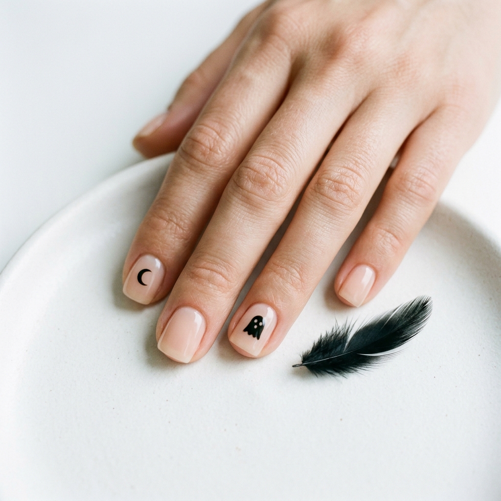 Spooky Nails Ideas: 27 Creepy and Creative Designs to Try This Season 15 Spooky Minimalist Nail Designs