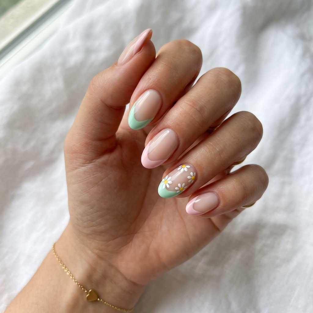Spring Nail Designs: 27 Fresh and Beautiful Ideas for Your Next Manicure 6 Spring Nail Designs with French Tips Ideas
