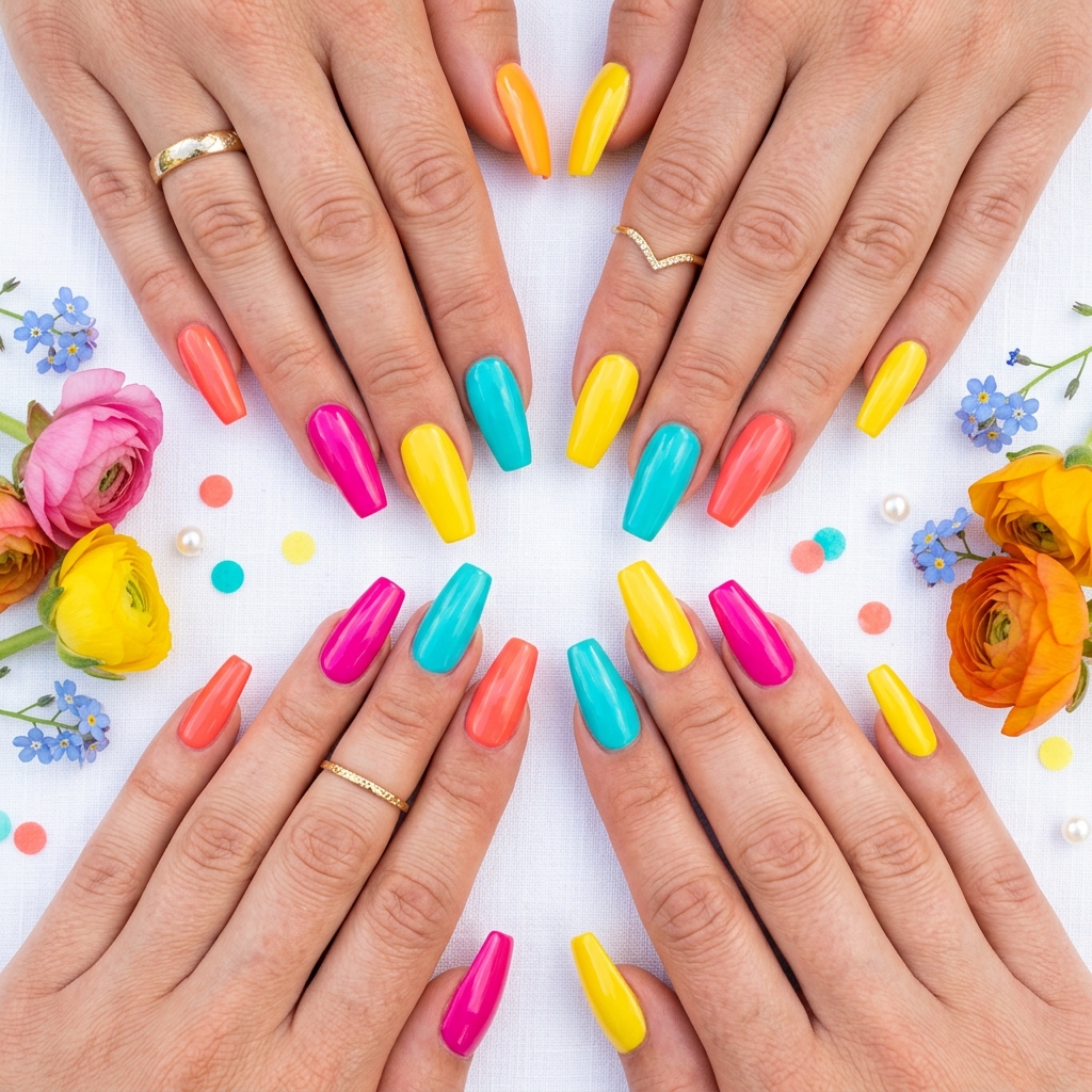 Spring Nail Designs: 27 Fresh and Beautiful Ideas for Your Next Manicure 17 Spring Nail Designs with Bright and Bold Colors Ideas