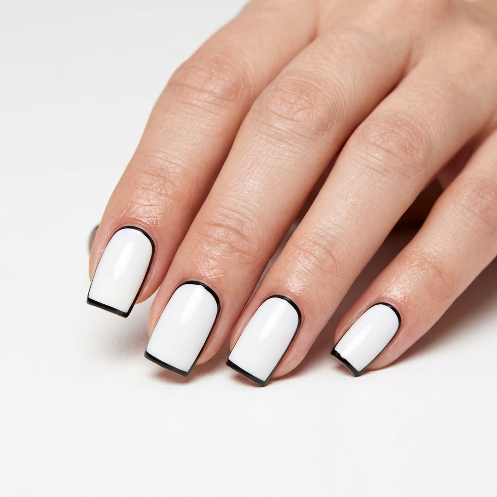 Minimalist Nails Ideas: Your Ultimate Guide to Clean and Elegant Nail Art 20 Outline Nails Ideas