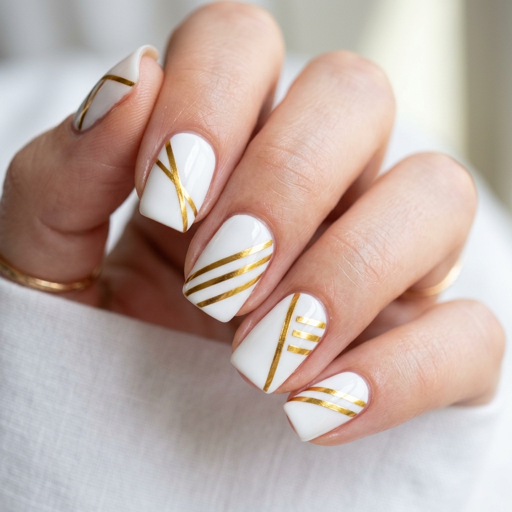 27 Simple Nail Designs Ideas: Your Ultimate Guide to Effortlessly Beautiful Nails 28 Striped Simple Nail Designs Ideas