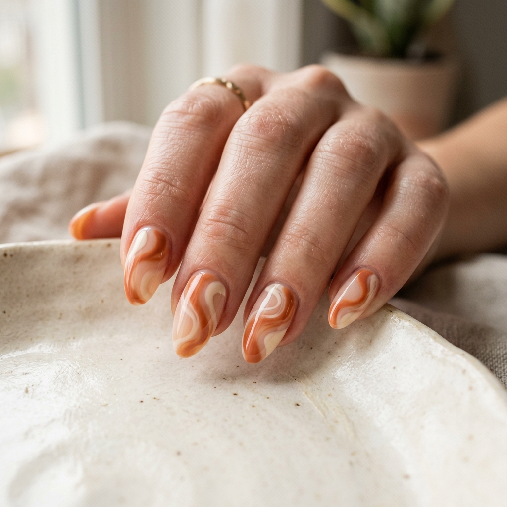 Gel Nail Designs Ideas: 27 Stunning Looks Worth Saving for Your Next Appointment 27 Swirl Gel Nail Designs Ideas