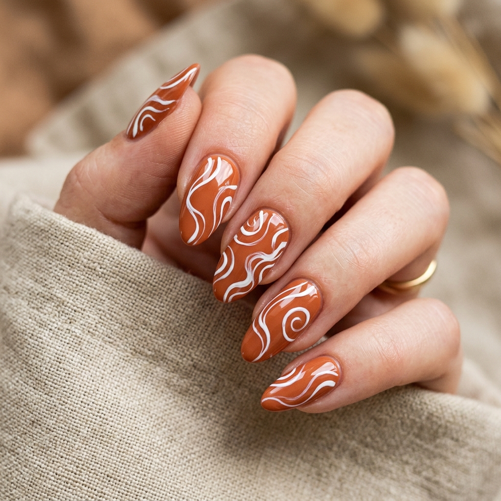 27 Simple Nail Designs Ideas: Your Ultimate Guide to Effortlessly Beautiful Nails 25 Swirl Simple Nail Designs Ideas