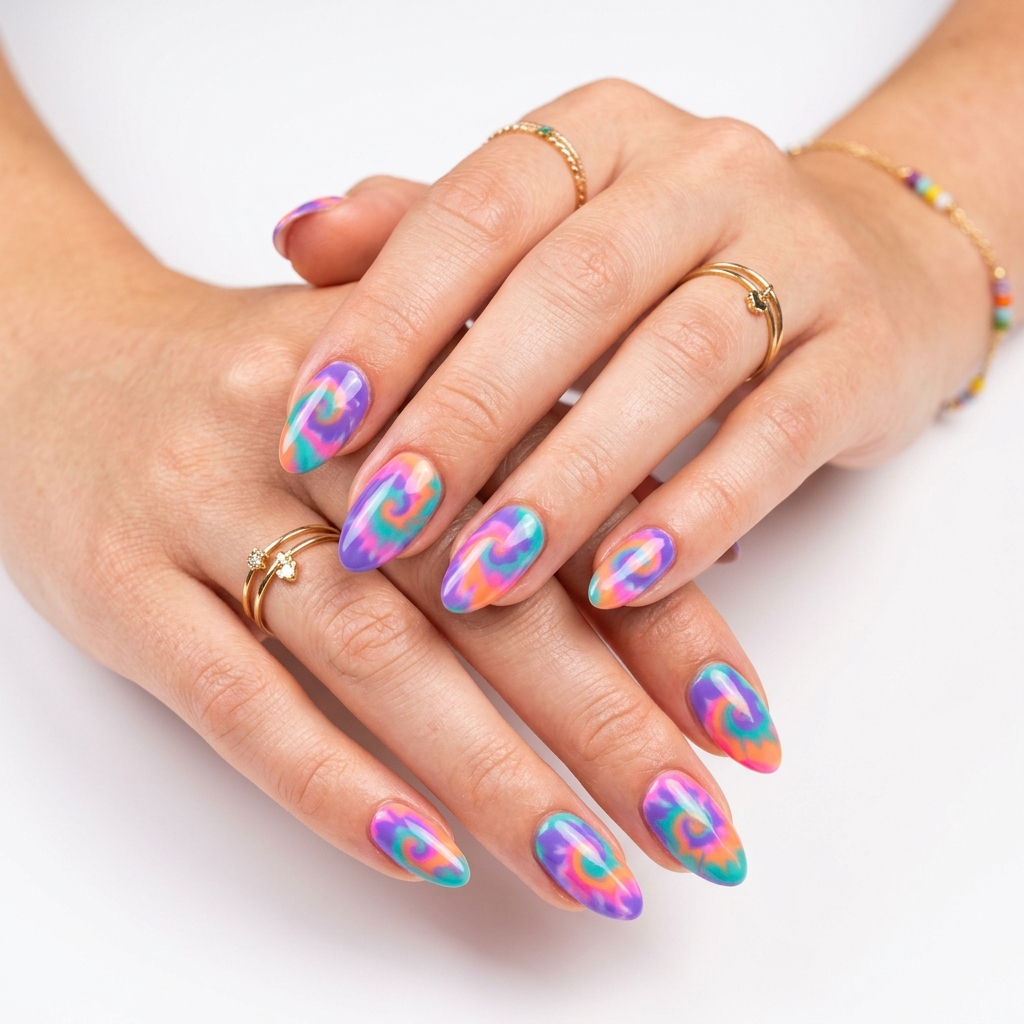 27 Summer Nail Ideas That Are Totally Trending Right Now 28 Tie&Dye Summer Nail Ideas