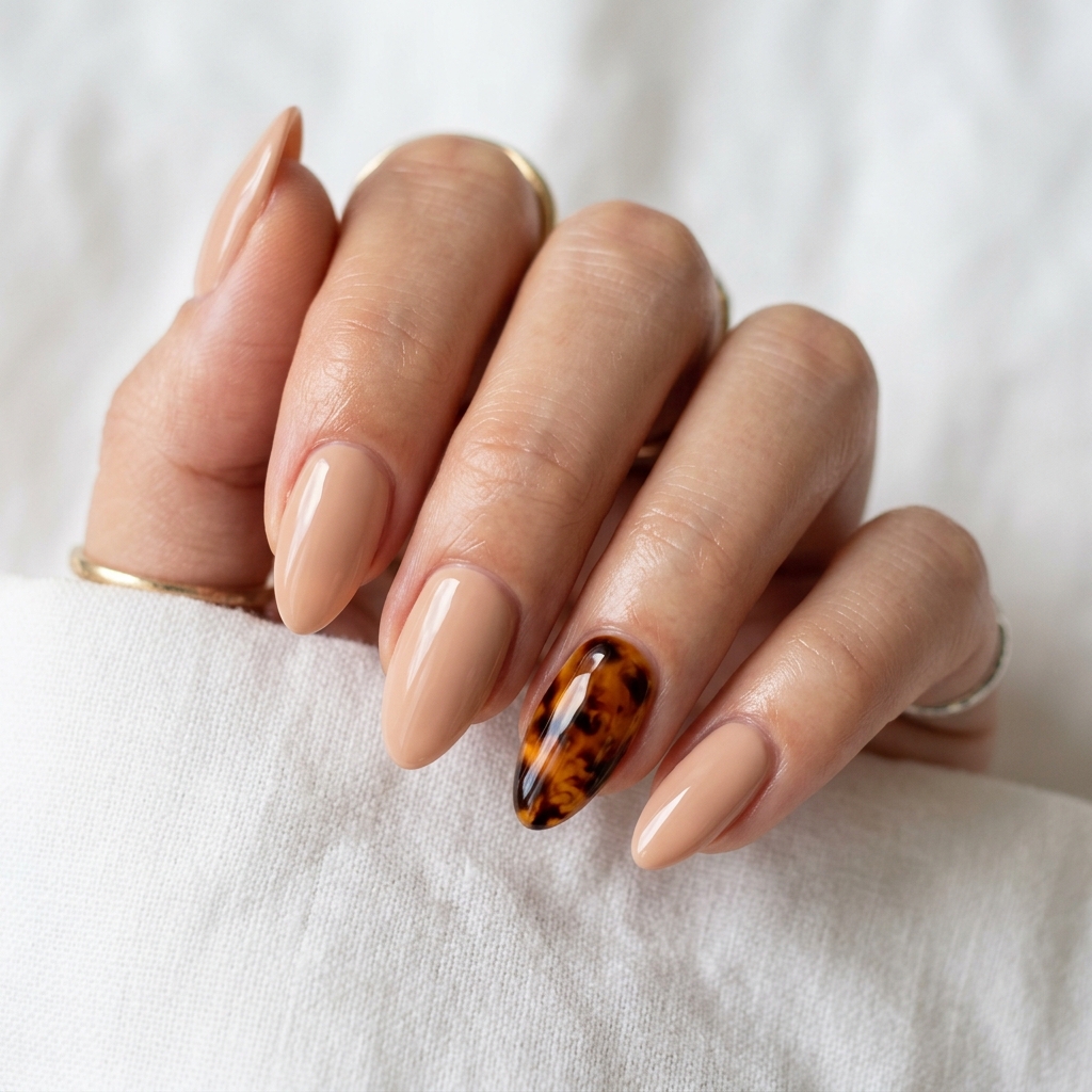 27 Beautiful Tortoise Shell Nails Ideas to Inspire Your Next Manicure 4 Tortoise Shell Accent Nail Ideas 202605181712
