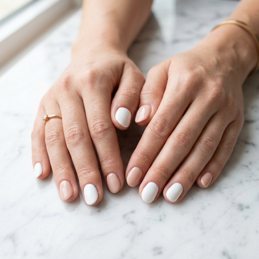 Minimalist Nails Ideas: Your Ultimate Guide to Clean and Elegant Nail Art 22 Two Color Minimalist Nails Ideas