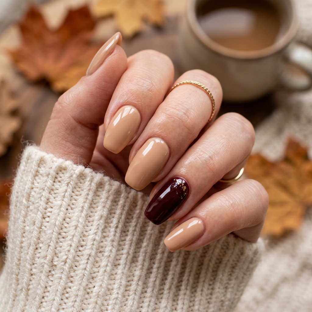 Thanksgiving Nails Ideas: The Ultimate Guide to Festive Manicures This Season 23 Two Color Thanksgiving Nails Ideas
