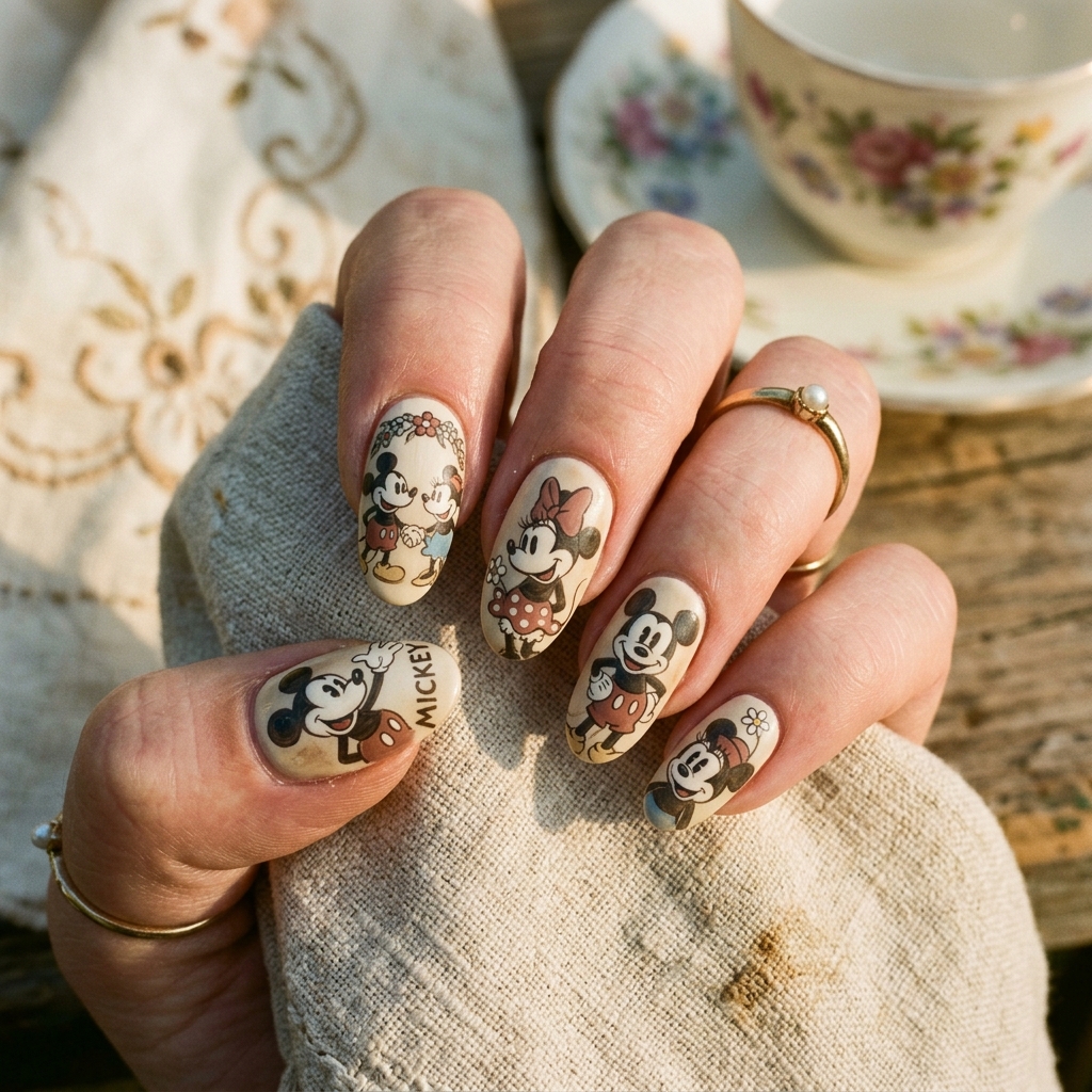 Disney Nails Ideas: 27 Magical Designs to Inspire Your Next Manicure 12 Vintage Disney Nails Ideas