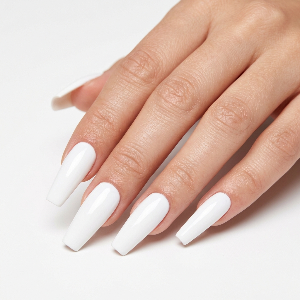 acrylic nails ideas: 27 Stunning Designs to Inspire Your Next Set 11 Acrylic Nail Ideas White