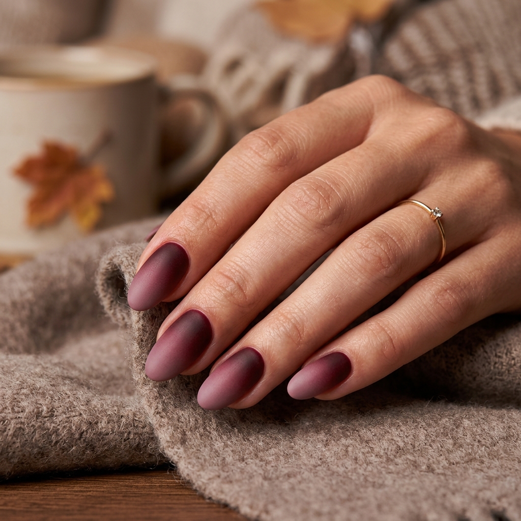 30 Fall Ombre Nails Ideas That Are Simply Stunning 11 Wine and Mauve Fall Ombre Nails