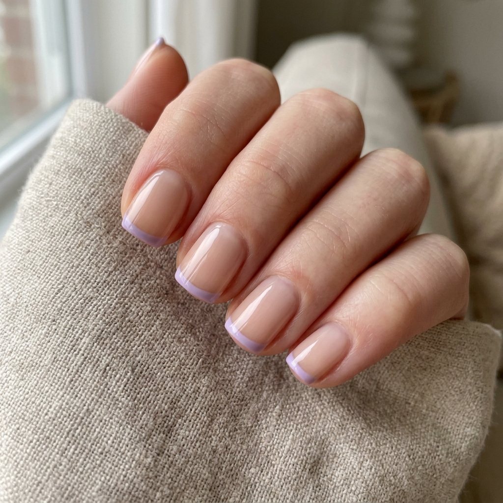 Purple French Tip Nails: 30 Stunning Ideas to Inspire Your Next Manicure 31 Minimalist Purple French Tip Nails Ideas