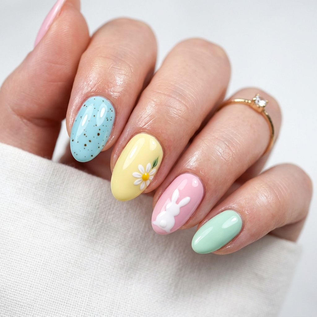 Acrylic Short Easter Nails Ideas