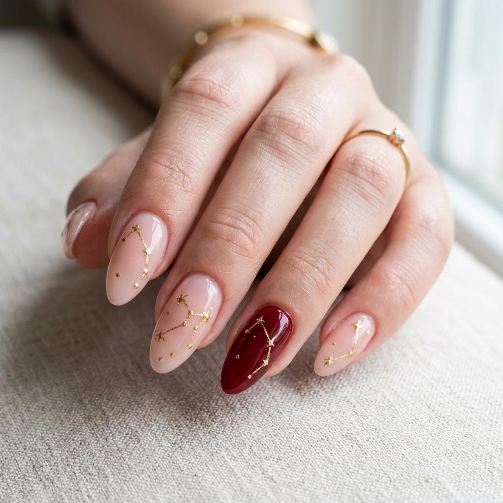 Almond Shaped Aries Nails