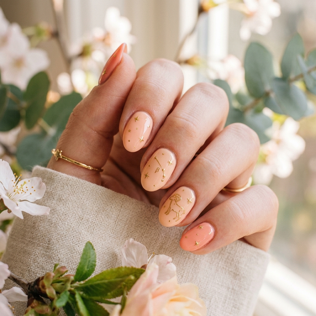 Pastel Aries Nails