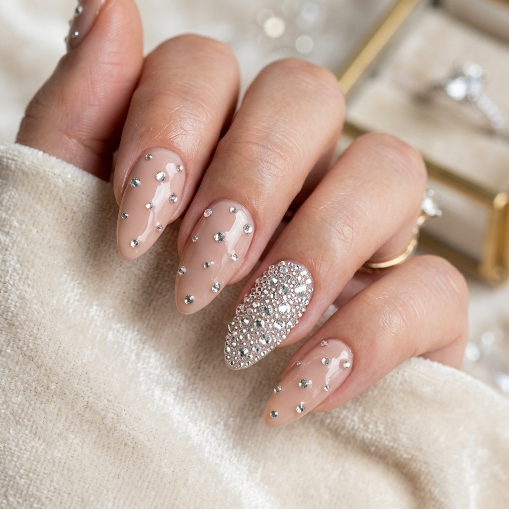 Aries Birthstone Nail Design