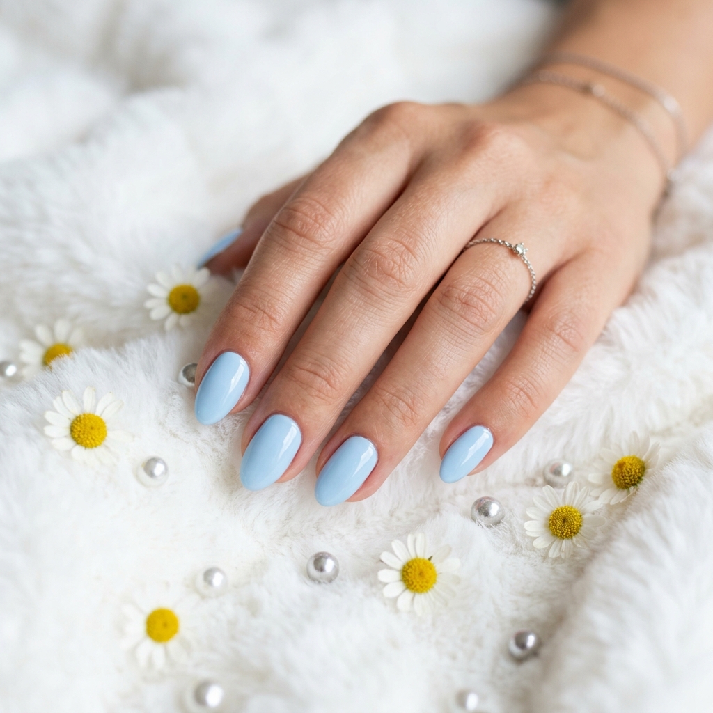Baby Light Blue Summer Nails Ideas
