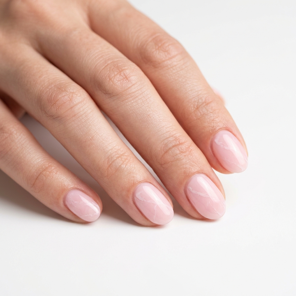 30 Pink Marble Nails Ideas You Will Absolutely Love 7 Baby Pink Marble Nails for a Minimalist Look