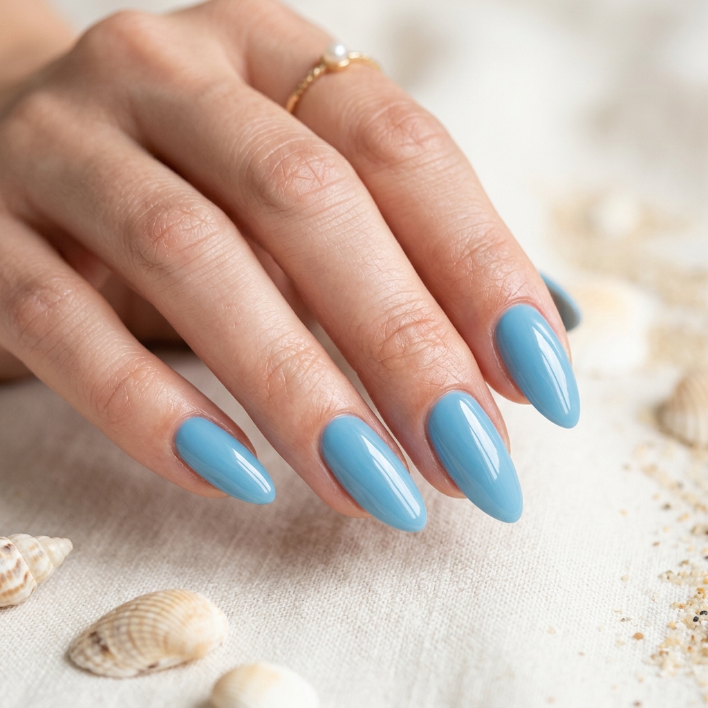 Beach Nail Ideas: 30 Refreshing Designs to Inspire Your Summer Manicure 2 Beach Nail Ideas Almond Shape