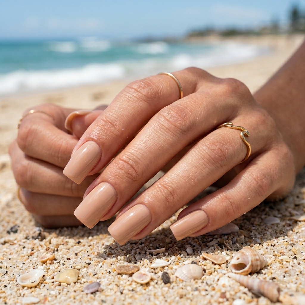 Beach Nail Ideas: 30 Refreshing Designs to Inspire Your Summer Manicure 19 Beach Nail Idea Square Shape