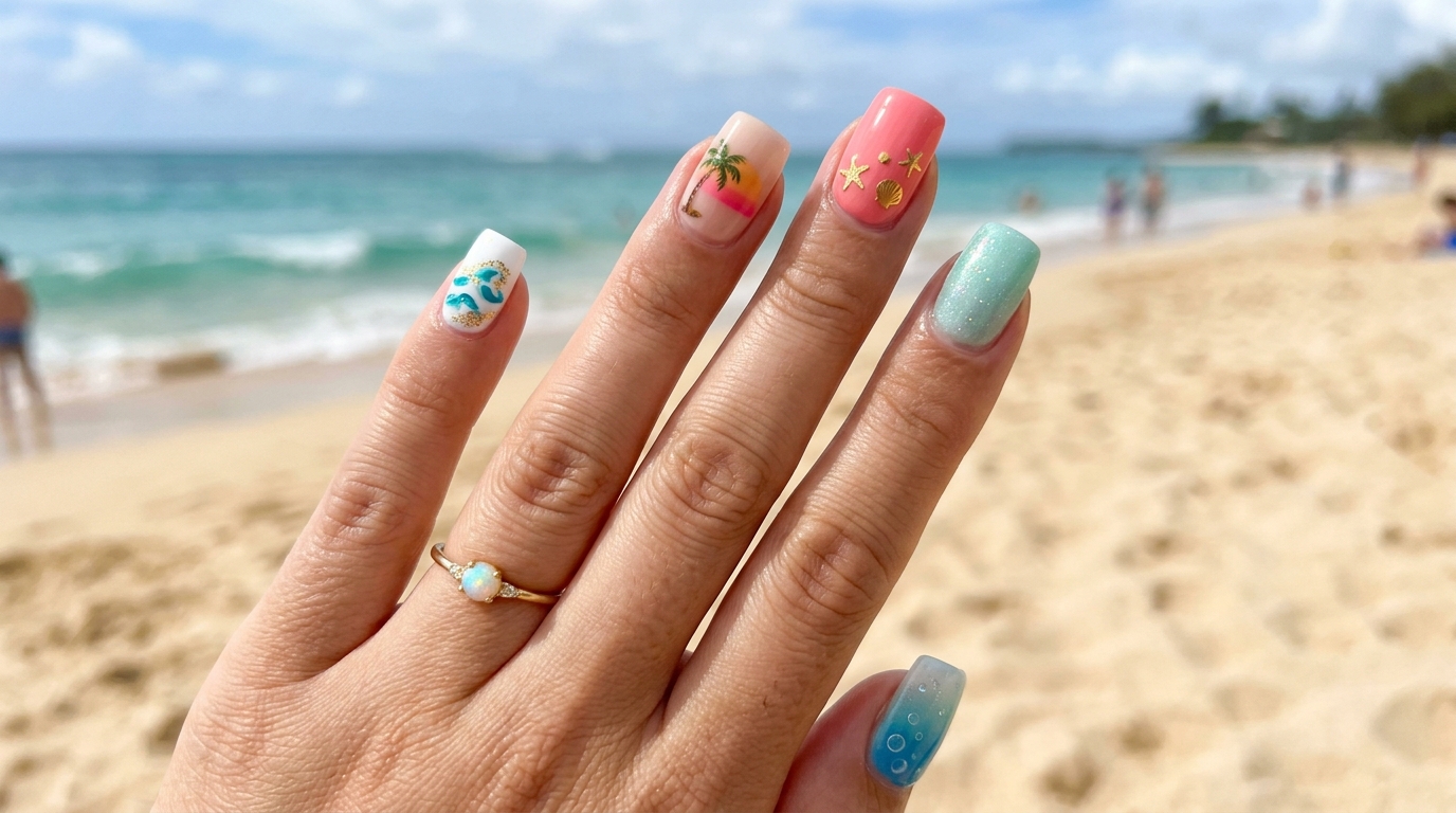 beach nail ideas