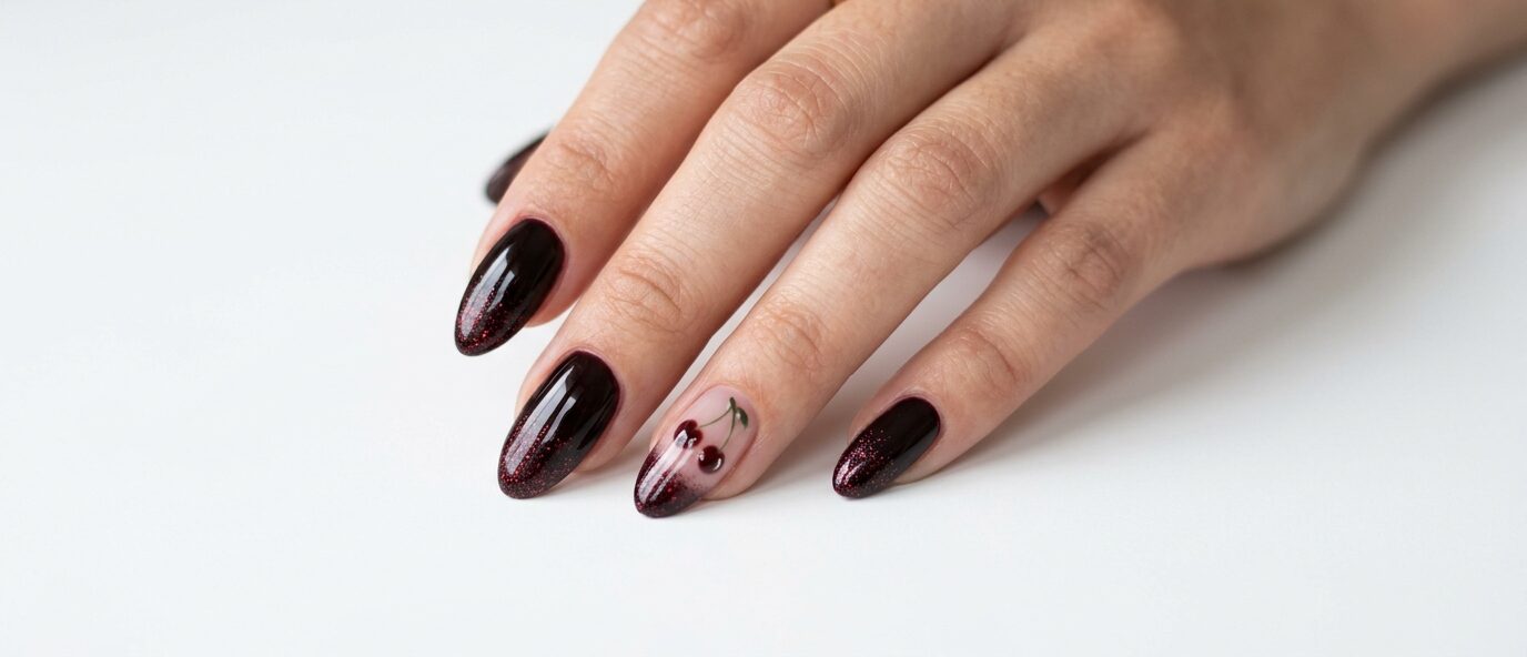 black cherry nails