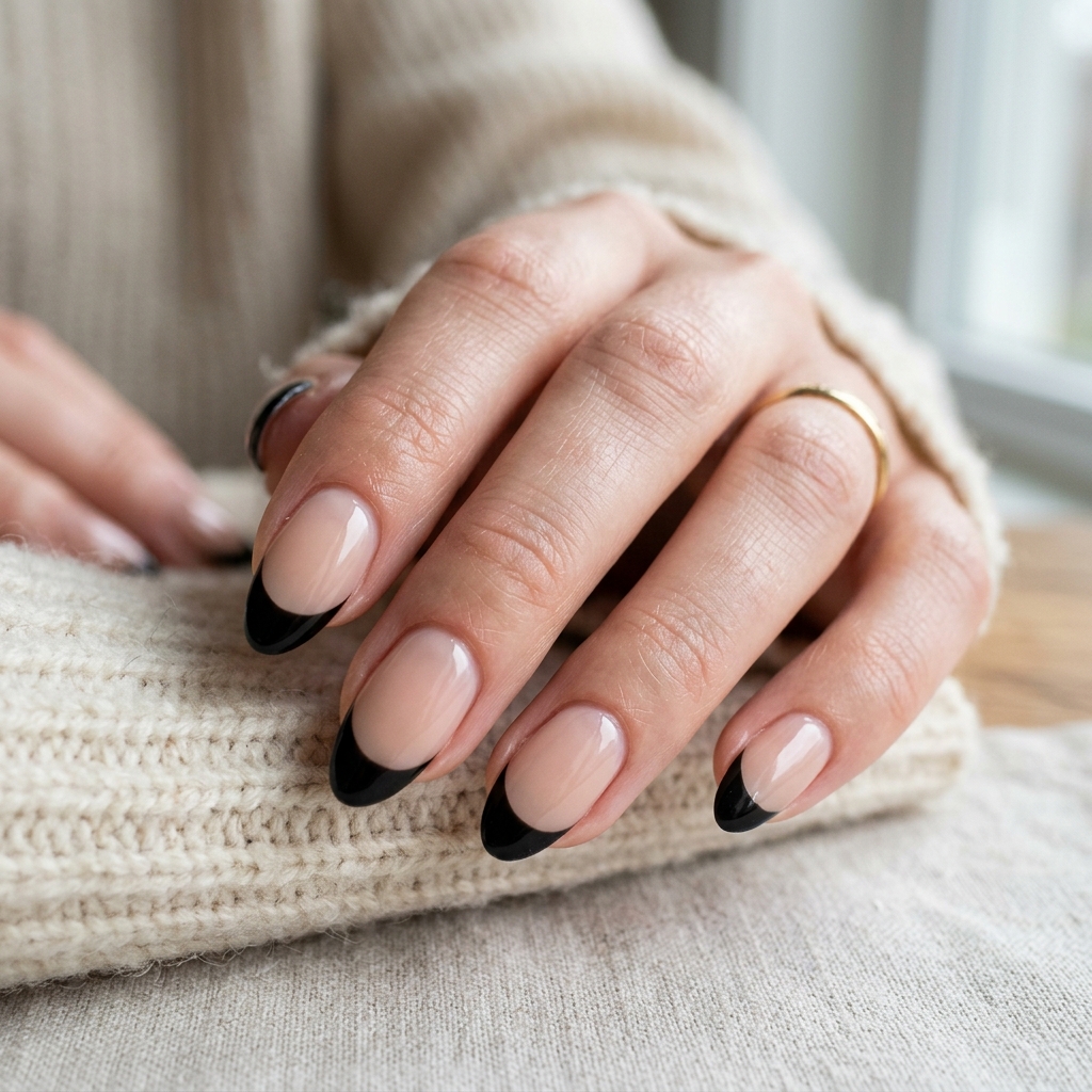 Black French Tip Nails Ideas