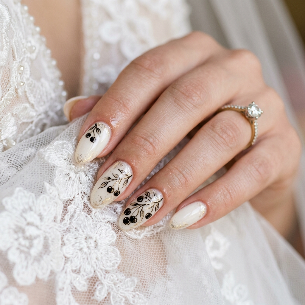 Black Cherry Nails: 30 Creative Ideas to Inspire Your Next Manicure 30 Black Cherry Bridal Nails Ideas