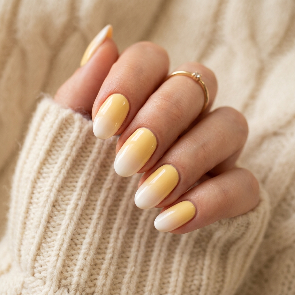 Yellow Ombre Nails 30 Ideas: The Ultimate Guide to Sunny, Gradient Manicures 13 Butter Yellow Ombre Nails