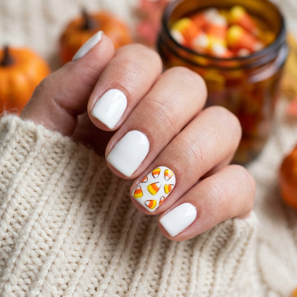 October Nail Designs: 30 Creative Ideas to Inspire Your Autumn Manicure 24 October Nail Designs with Candy Corn Ideas
