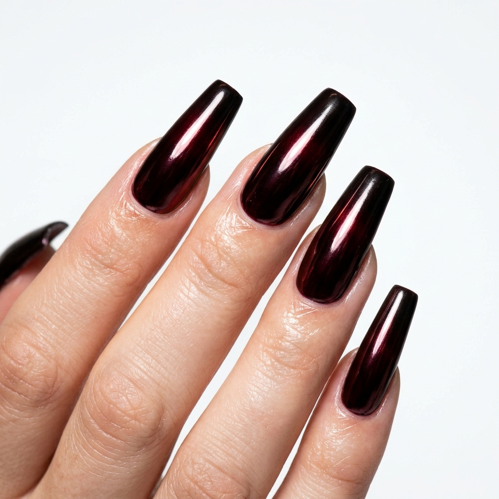 Black Cherry Nails: 30 Creative Ideas to Inspire Your Next Manicure 5 Black Cherry Chrome Nails Ideas