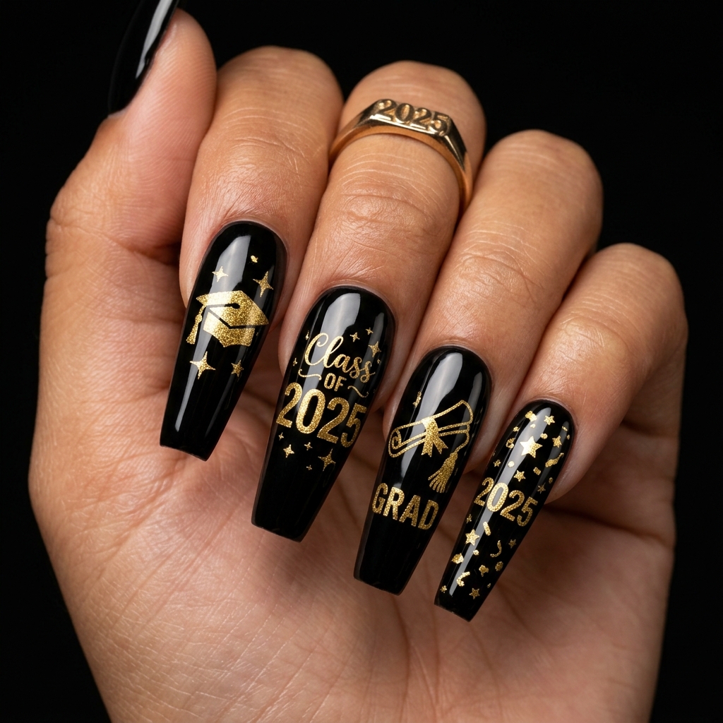 Coffin Nail Graduation Designs