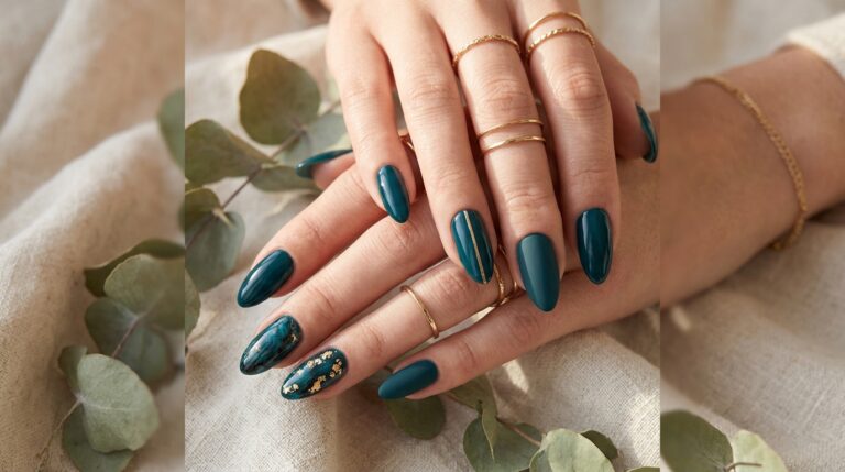 dark teal nails