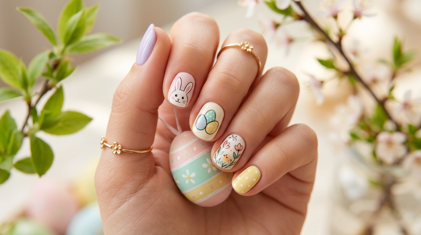 short easter nails