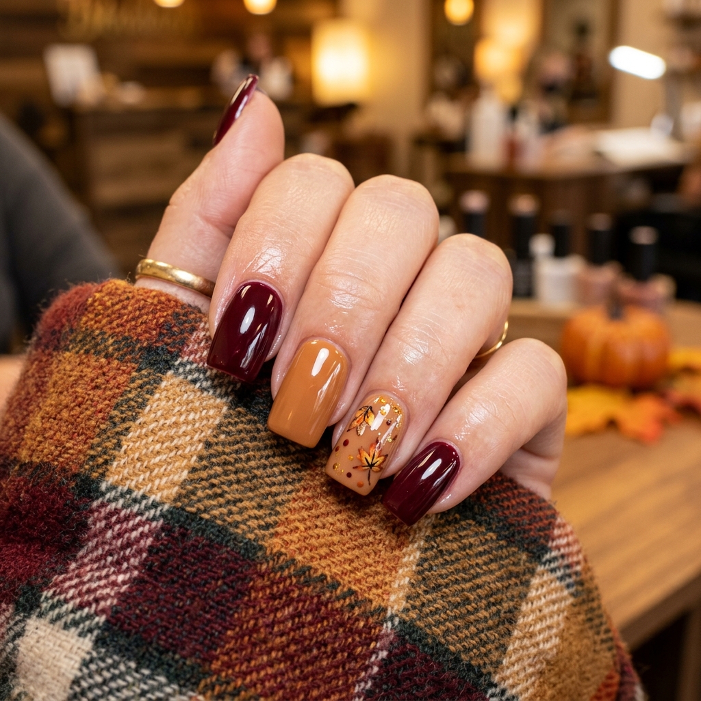 Thanksgiving Nails Ideas: 30 Festive Designs to Celebrate the Season 11 Gel Thanksgiving Nails Ideas