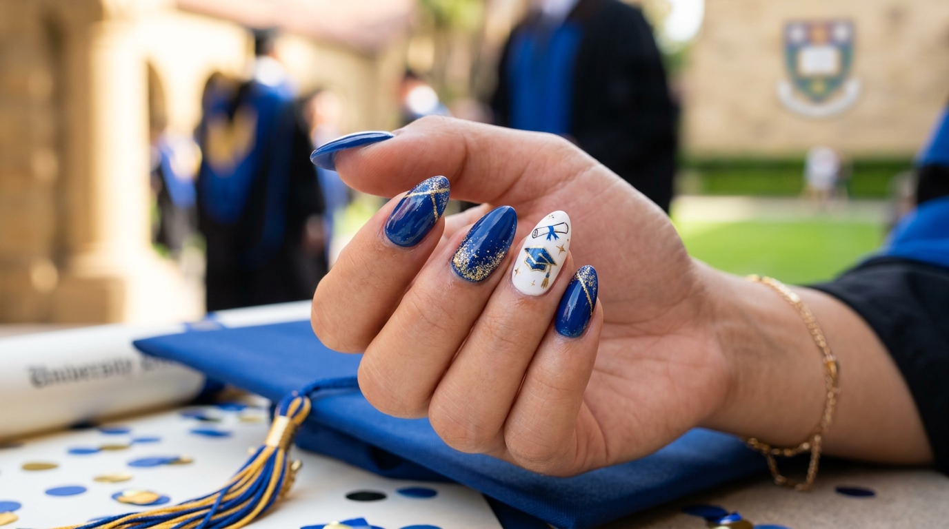 graduation nail designs