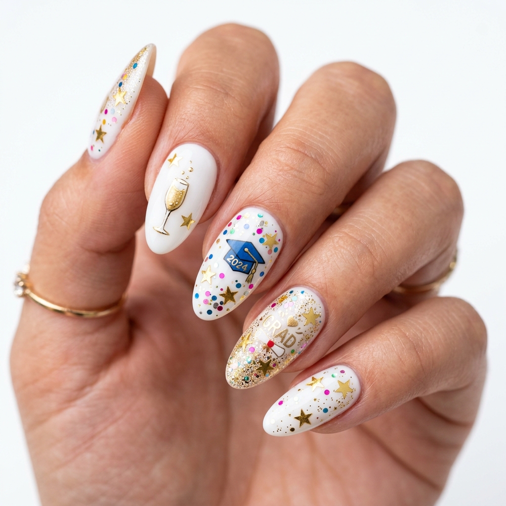 Graduation Party Nail Designs