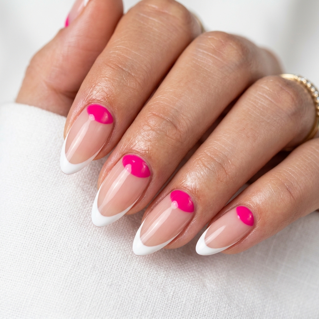 Hot Pink French Tip Nails 30 Ideas: The Ultimate Guide to Bold and Playful Nail Inspiration 30 Hot Pink Reverse French Tip Ideas