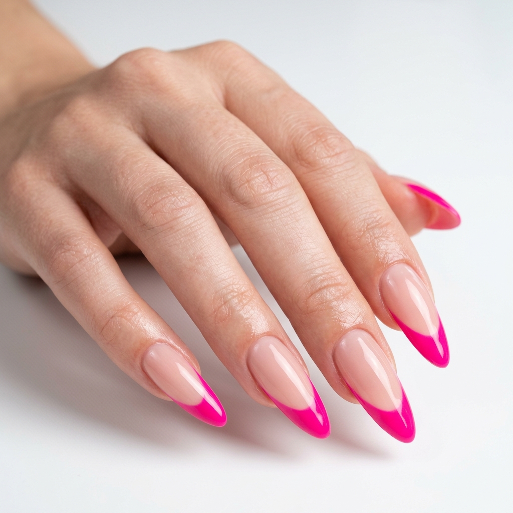 Hot Pink French Tip Nails 30 Ideas: The Ultimate Guide to Bold and Playful Nail Inspiration 6 Long Hot Pink French Tip Nails