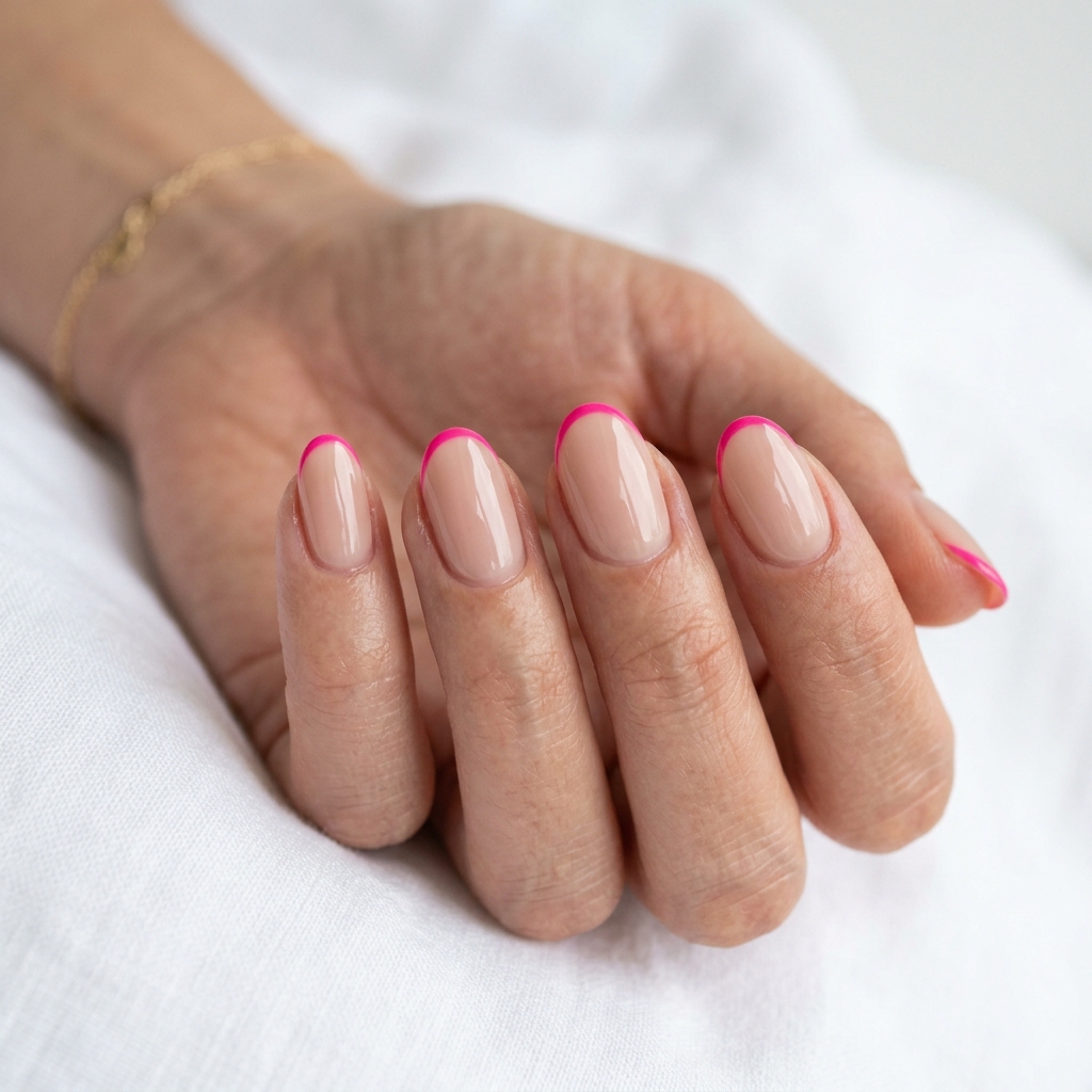 Hot Pink French Tip Nails 30 Ideas: The Ultimate Guide to Bold and Playful Nail Inspiration 17 Hot Pink Micro French Tip Ideas