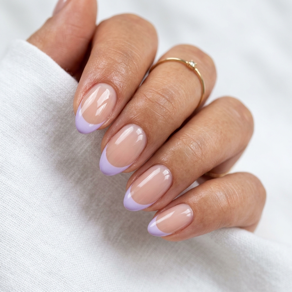 Purple French Tip Nails: 30 Stunning Ideas to Inspire Your Next Manicure 2 Lavender French Tip Nails Ideas