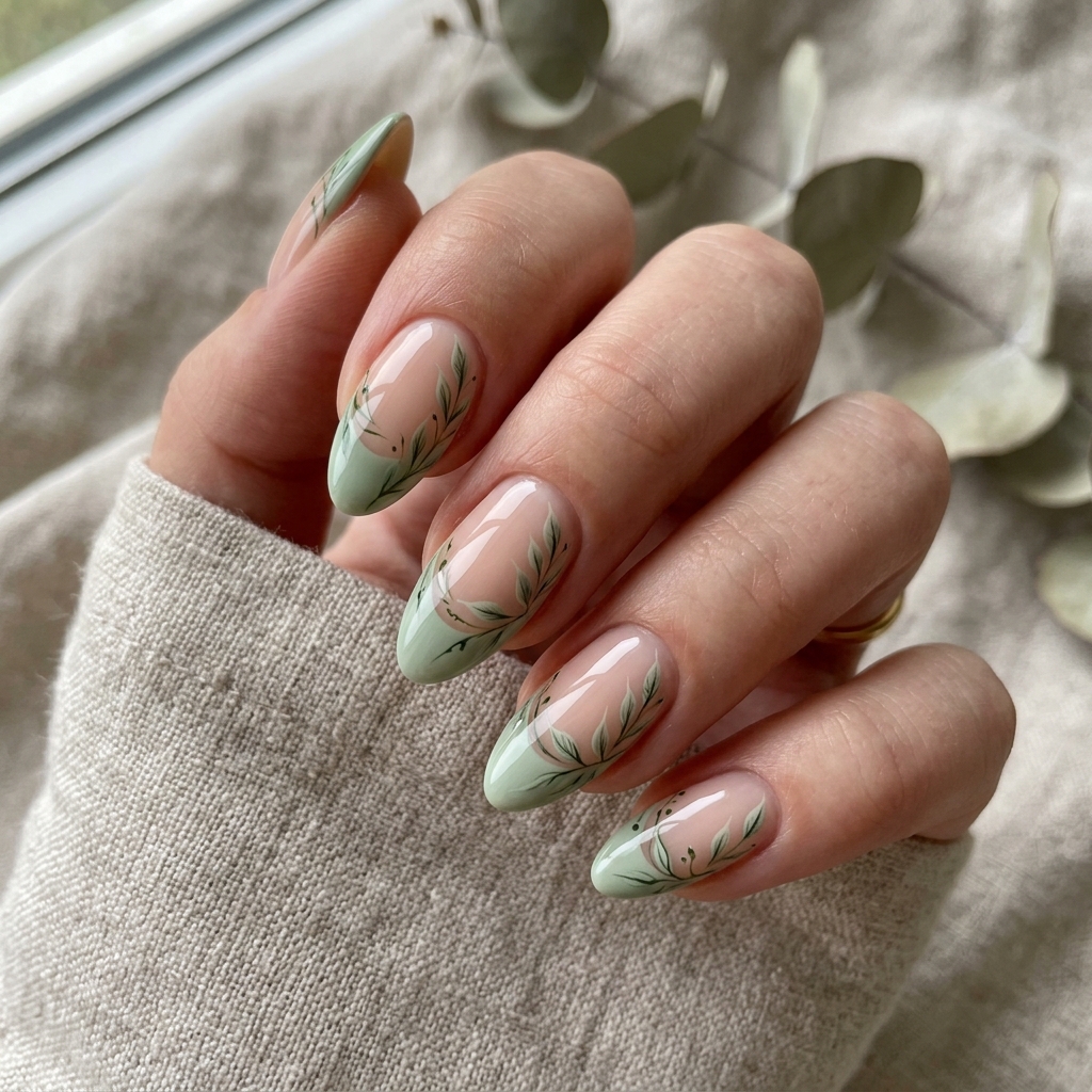 Leaf Nail Art: 30 Stunning Nature Inspired Ideas for Your Next Manicure 25 Leaf Nail Art French Tip Ideas