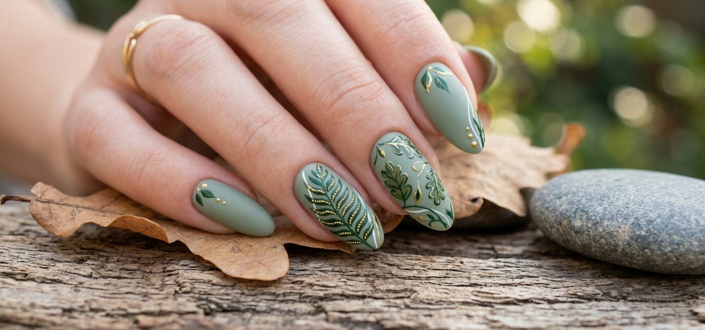 leaf nail art