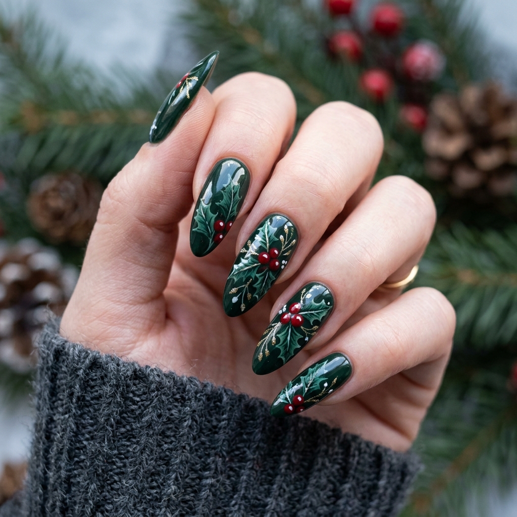 Leaf Nail Art: 30 Stunning Nature Inspired Ideas for Your Next Manicure 29 Leaf Nails Art for Winter Ideas