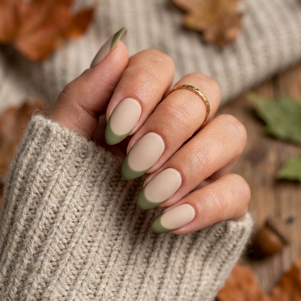 Matte Fall French Tip Nails Ideas